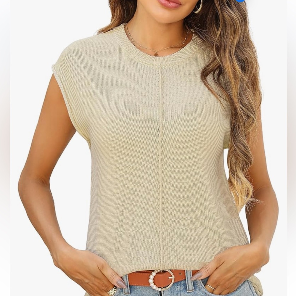 NWT Zeagoo Sweater Vest  Casual Crew Neck Knit Pullover Tank Summer Clothes Sz S